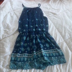 Super Cute Blue Printed Romper